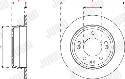 Jurid 563591JC - Гальмівний диск autocars.com.ua