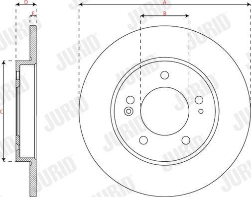 Jurid 563614JC - Гальмівний диск autocars.com.ua