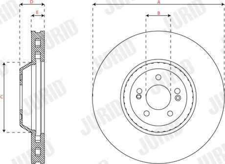 Jurid 563617JC-1 - Гальмівний диск autocars.com.ua