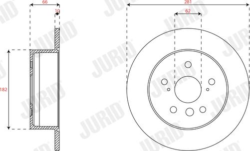 Jurid 563627JC - Тормозной диск autodnr.net