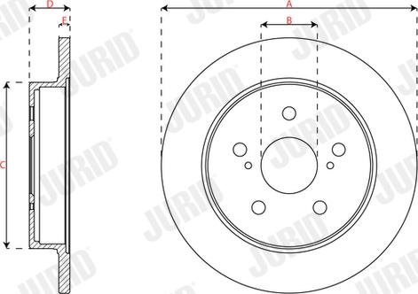 Jurid 563628JC - Гальмівний диск autocars.com.ua