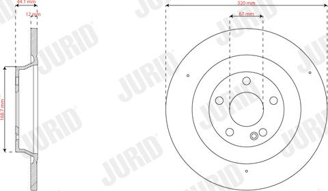 Jurid 563645JC - Гальмівний диск autocars.com.ua