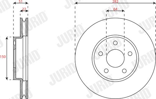 Jurid 563663JC - Тормозной диск avtokuzovplus.com.ua