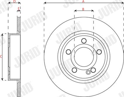 Jurid 563667JC - Гальмівний диск autocars.com.ua