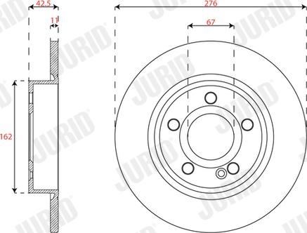 Jurid 563667JC - Гальмівний диск autocars.com.ua