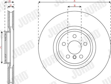 Jurid 563668JC-1 - Гальмівний диск autocars.com.ua