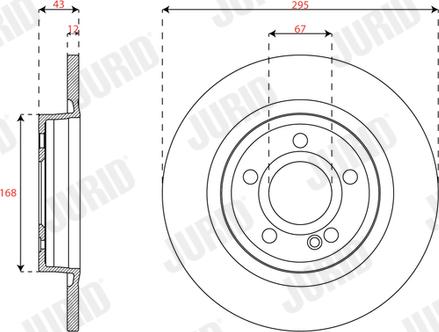 Jurid 563674JC - Гальмівний диск autocars.com.ua