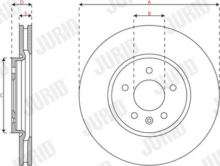 Jurid 563675JC-1 - Гальмівний диск autocars.com.ua