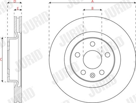 Jurid 563679JC - Гальмівний диск autocars.com.ua