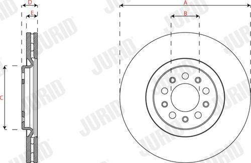 Jurid 563683JC-1 - Гальмівний диск autocars.com.ua