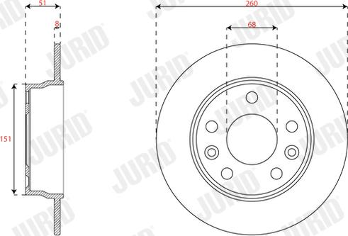 Jurid 563689JC - Гальмівний диск autocars.com.ua