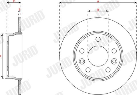 Jurid 563689JC - Гальмівний диск autocars.com.ua