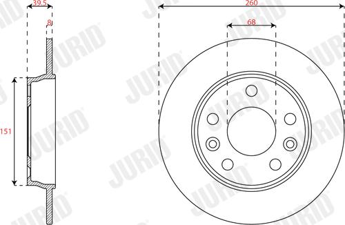 Jurid 563690JC - Гальмівний диск autocars.com.ua