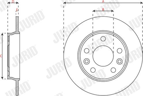 Jurid 563690JC - Гальмівний диск autocars.com.ua