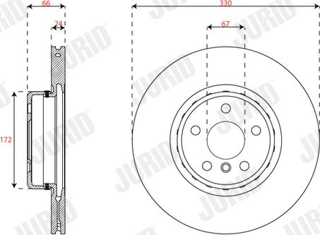 Jurid 563693JVC-1 - Гальмівний диск autocars.com.ua