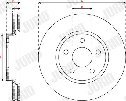 Jurid 563694JC - Тормозной диск avtokuzovplus.com.ua