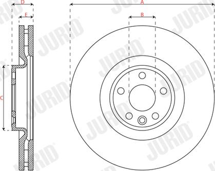 Jurid 563695JC-1 - Гальмівний диск autocars.com.ua