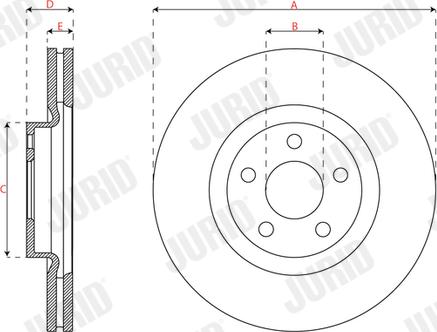 Jurid 563702JC - Тормозной диск avtokuzovplus.com.ua