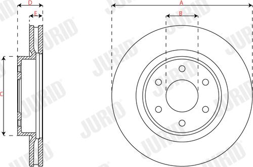 Jurid 563705JC - Гальмівний диск autocars.com.ua