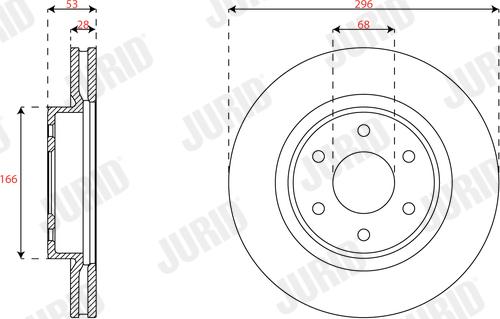 Jurid 563705JC - Гальмівний диск autocars.com.ua