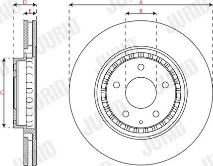 Jurid 563714JC - Гальмівний диск autocars.com.ua