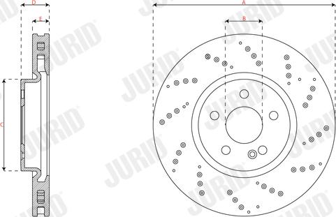 Jurid 563725JC - Гальмівний диск autocars.com.ua