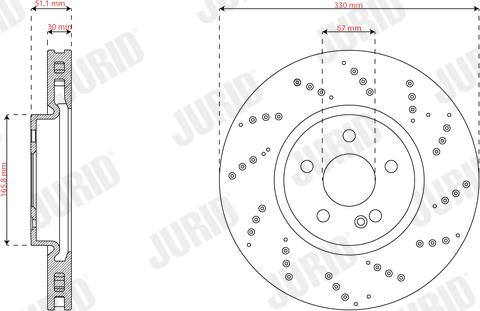 Jurid 563725JC - Гальмівний диск autocars.com.ua