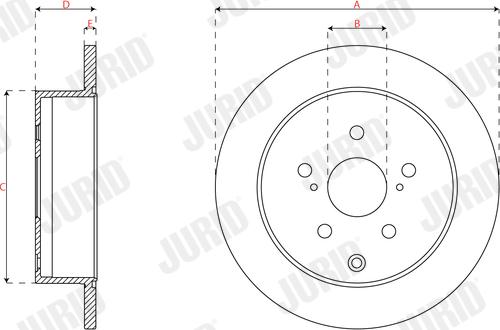 Jurid 563727JC - Гальмівний диск autocars.com.ua