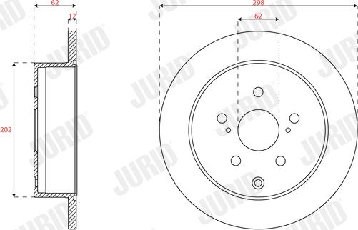 Jurid 563727JC - Гальмівний диск autocars.com.ua