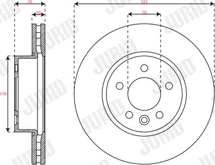 Jurid 563749JC-1 - Гальмівний диск autocars.com.ua