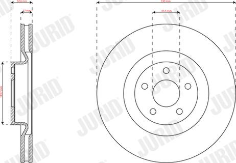 Jurid 563756JC - Тормозной диск avtokuzovplus.com.ua