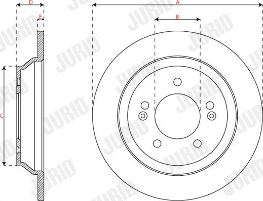 Jurid 563833JC - Тормозной диск avtokuzovplus.com.ua