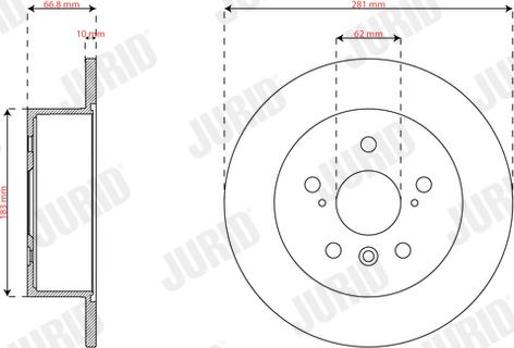 Jurid 563837JC - Тормозной диск autodnr.net