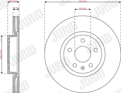 Jurid 563862JC - Гальмівний диск autocars.com.ua