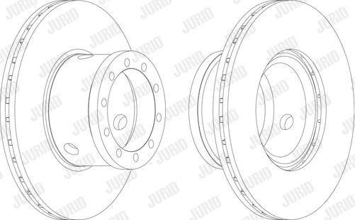 Jurid 567122J - Гальмівний диск autocars.com.ua