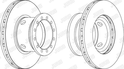 Jurid 567123J - Гальмівний диск autocars.com.ua