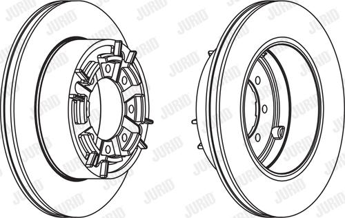 Jurid 567128J - Гальмівний диск autocars.com.ua