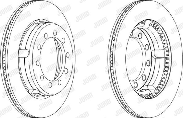 Jurid 567134J - Гальмівний диск autocars.com.ua