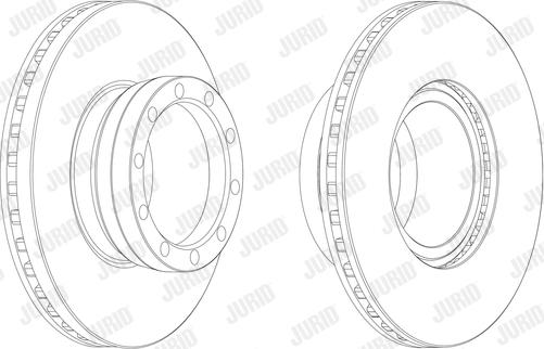 Jurid 567401J - Гальмівний диск autocars.com.ua