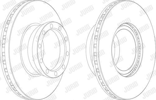 Jurid 567402J - Гальмівний диск autocars.com.ua