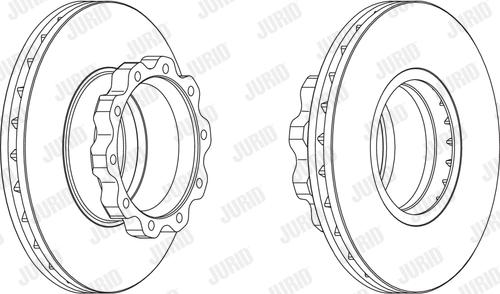 Jurid 567410J - Гальмівний диск autocars.com.ua