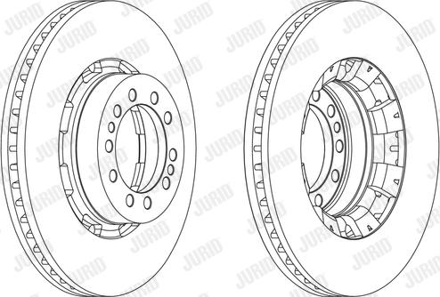 Jurid 567952J - Гальмівний диск autocars.com.ua