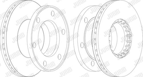 Jurid 567955J - Гальмівний диск autocars.com.ua