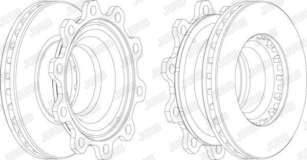 Jurid 569022J - Гальмівний диск autocars.com.ua