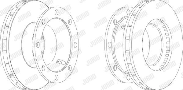 Jurid 569123J - Гальмівний диск autocars.com.ua