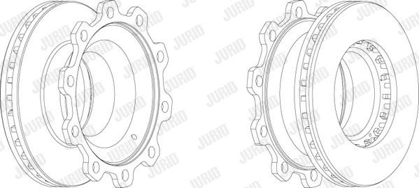 Jurid 569143J - Гальмівний диск autocars.com.ua