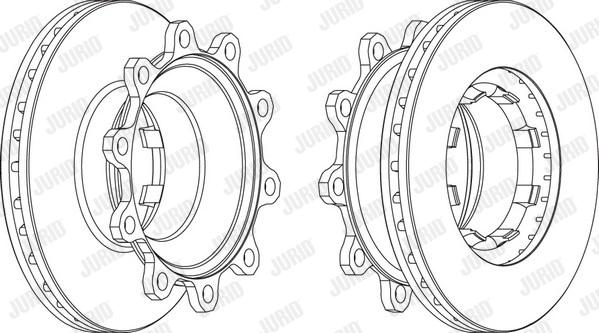 Jurid 569147J - Гальмівний диск autocars.com.ua