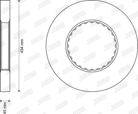 Jurid 569148J - Гальмівний диск autocars.com.ua