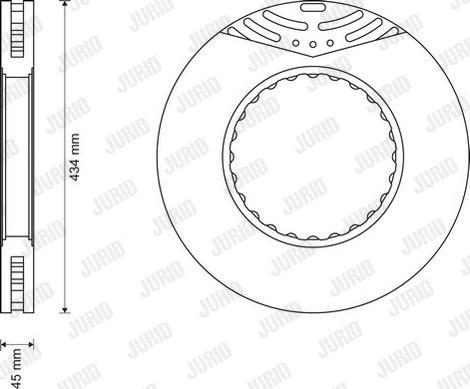 Jurid 569149J - Гальмівний диск autocars.com.ua