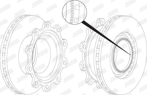 Jurid 569152J - Гальмівний диск autocars.com.ua